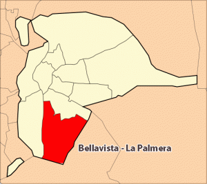 Ubicación del Distrito Bellavista - La Palmera - <a href='http://es.wikipedia.org/wiki/Archivo:Palmera-Bellavista.svg' target='_blank' rel='nofollow'></a>